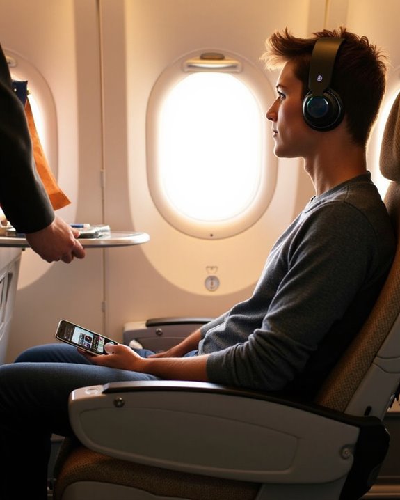 bluetooth headphones flight preparation