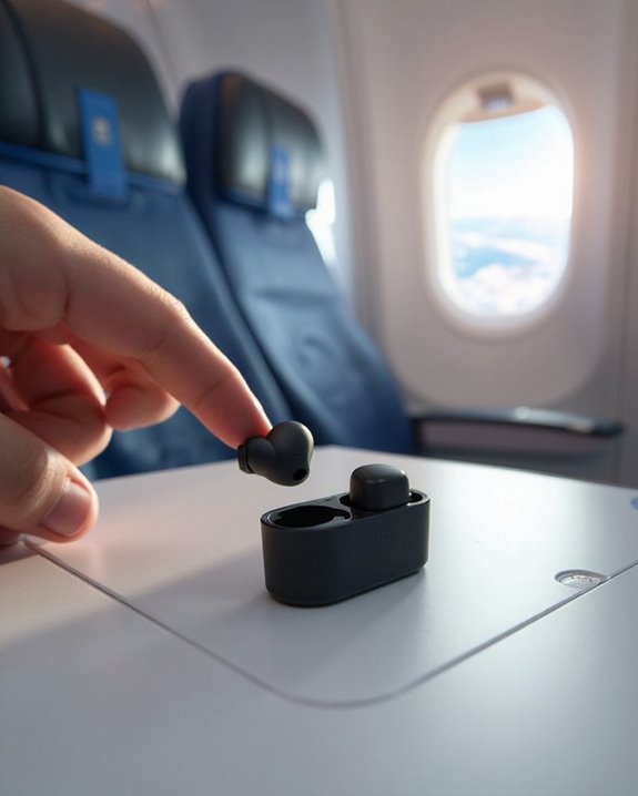 bluetooth headphones on plane
