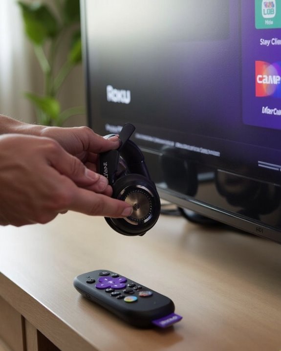 connect headphones to roku