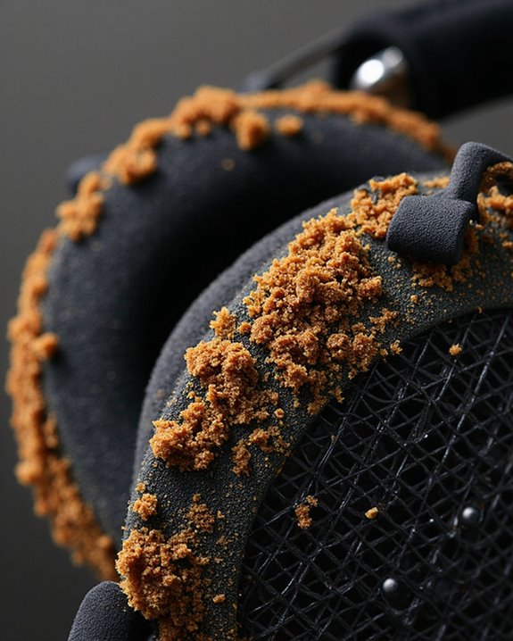 dirt and debris obstruct speakers