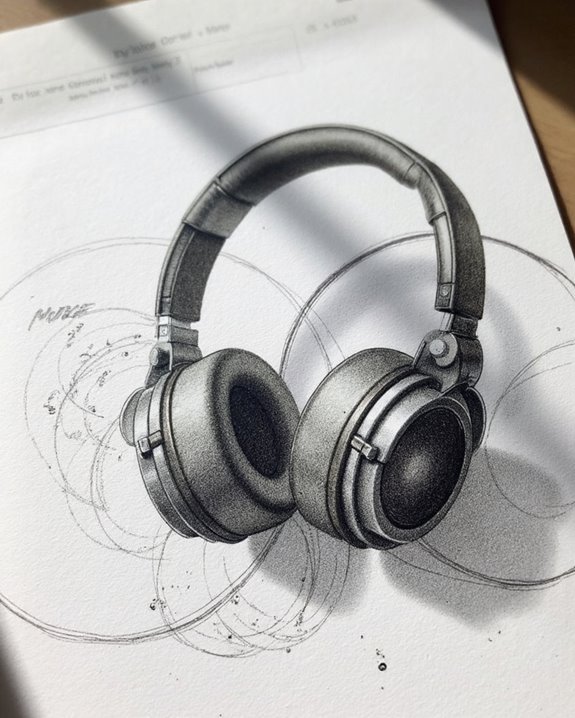 intricate ear cup details