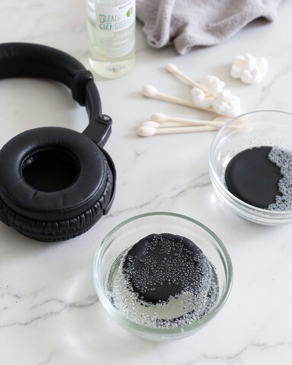 sanitize earcup cushions thoroughly